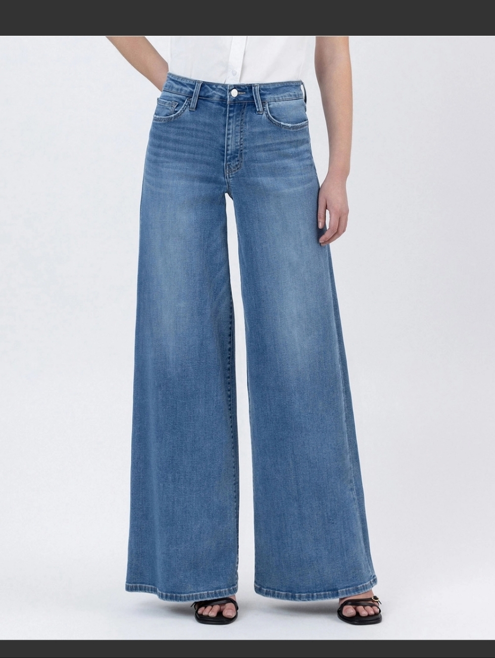 Lovervet by vervet NWT High Rise Palazzo Jeans Sz 30 11 - Picture 2 of 9